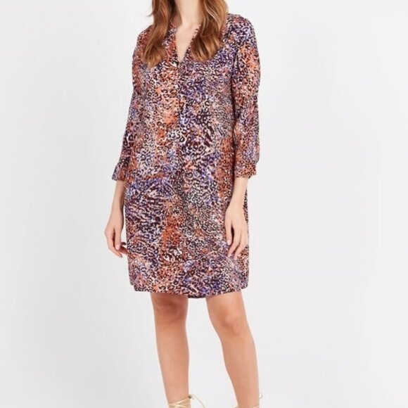 Suncoo Paris Women's Multicolor Animal Print Dress - Size M/L (T3) NWOT - Picture 1 of 7